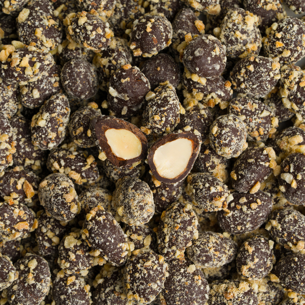 MANDORLA AL CIOCCOLATO FONDENTE CON GRANELLA TOSTATA 200g