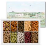 ASTUCCIO DOLCESALATO ASSORTITO DI QUASANO ( FRUTTA SECCA SELEZIONATA E MANDORLE RICOPERTE AL FONDENTE PIU' GUSTI)