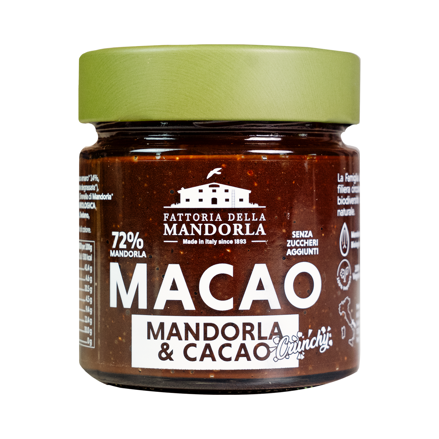 Crema Macao Crunchy-Mandorla e Cacao 200g