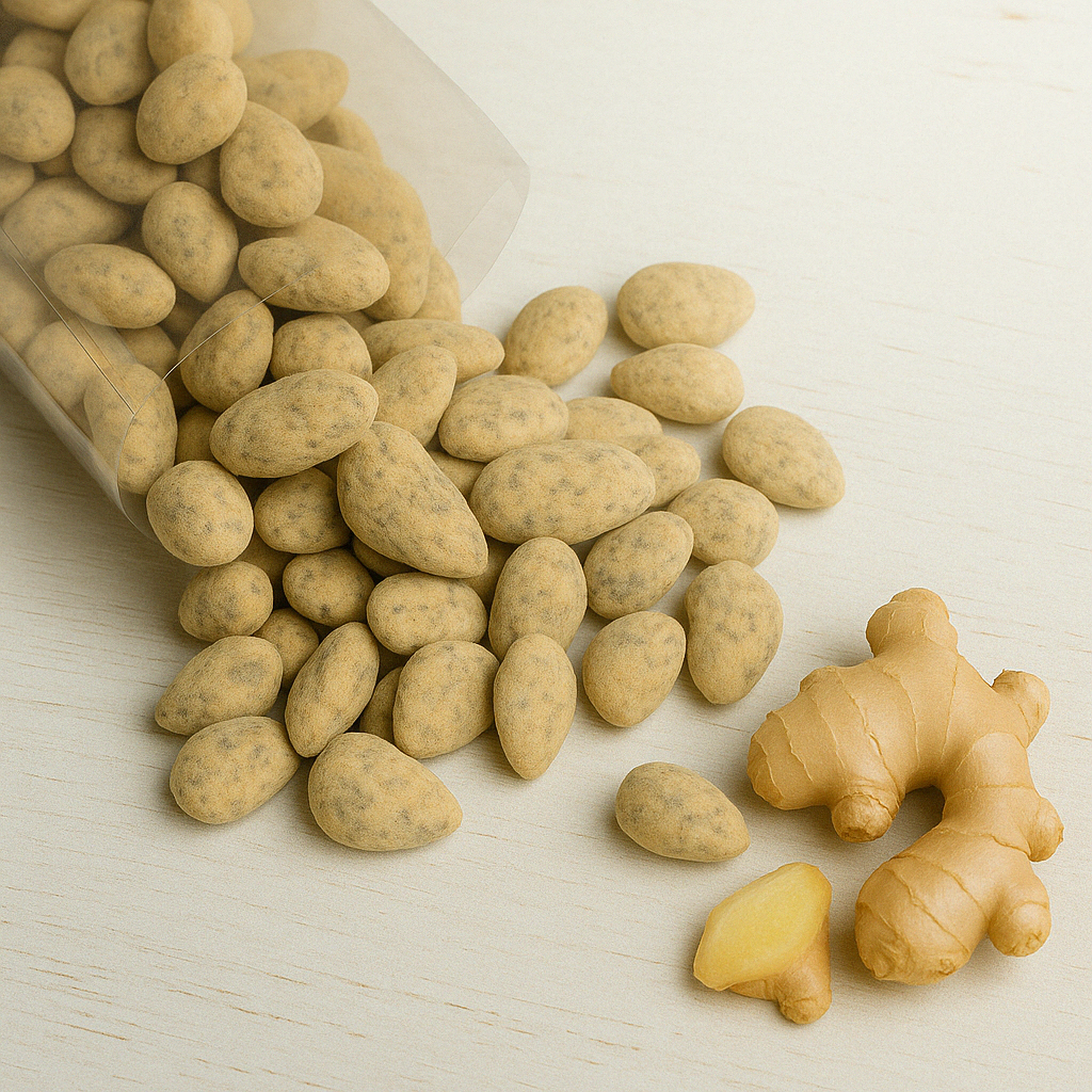 MANDORLA RICOPERTA - CIOCCOLATO E ZENZERO - 80g