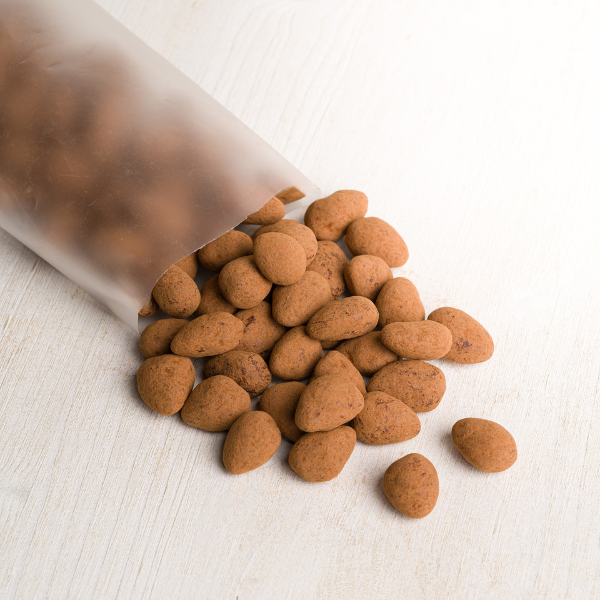 MANDORLA AL CIOCCOLATO FONDENTE RICOPERTA AL CACAO 80g