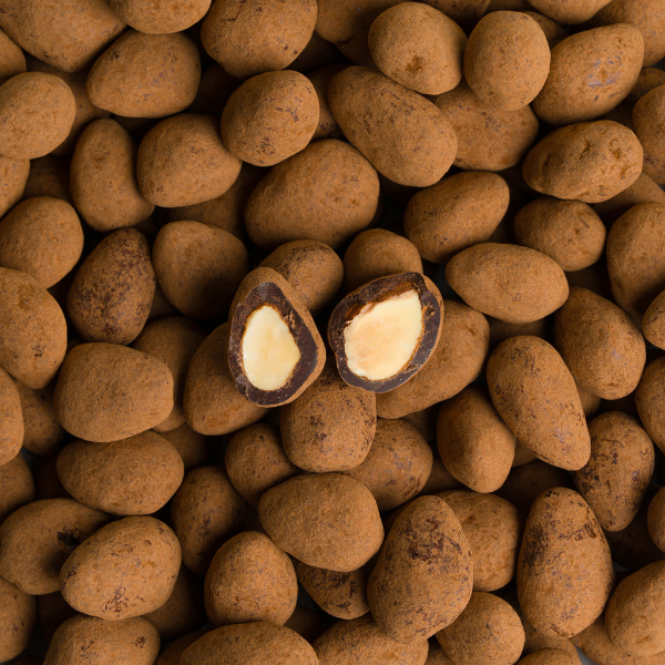 MANDORLA AL CIOCCOLATO FONDENTE RICOPERTA AL CACAO 80g