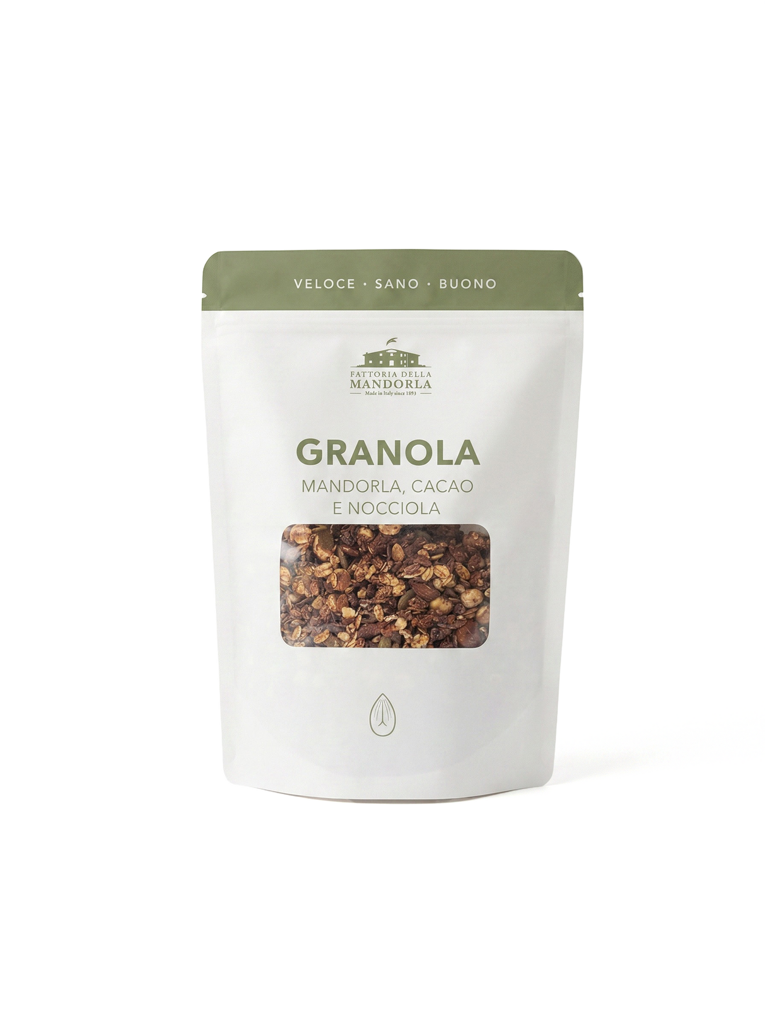 GRANOLA  MANDORLA, CACAO  E NOCCIOLA BIO - Busta gr. 400