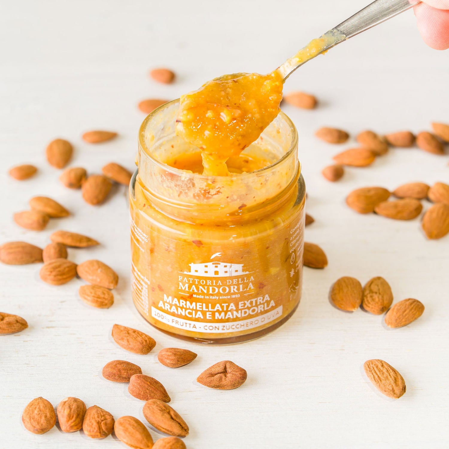 MARMELLATA EXTRA ARANCIA E MANDORLA 230g