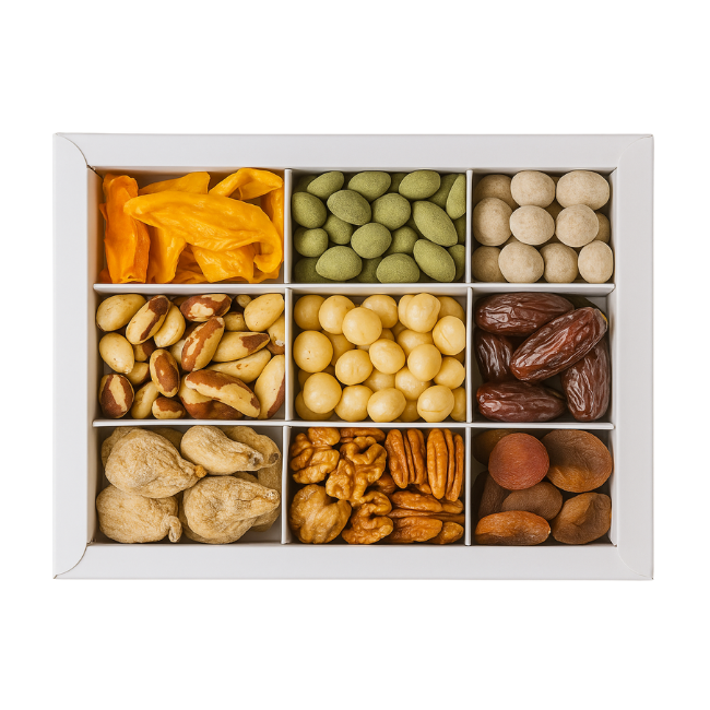 ASTUCCIO  MAPPAMONDO TERRA - MAPPAMONDO: MANDORLE, MANDORLINI, PRALINE, FRUTTA E SEMI