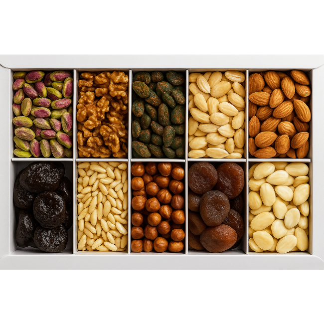 ASTUCCIO ITALIA - ITALIA: MANDORLA, SEMI E FRUTTI (FRUTTA SECCA SELEZIONATA E FRUTTA ESICCATA)