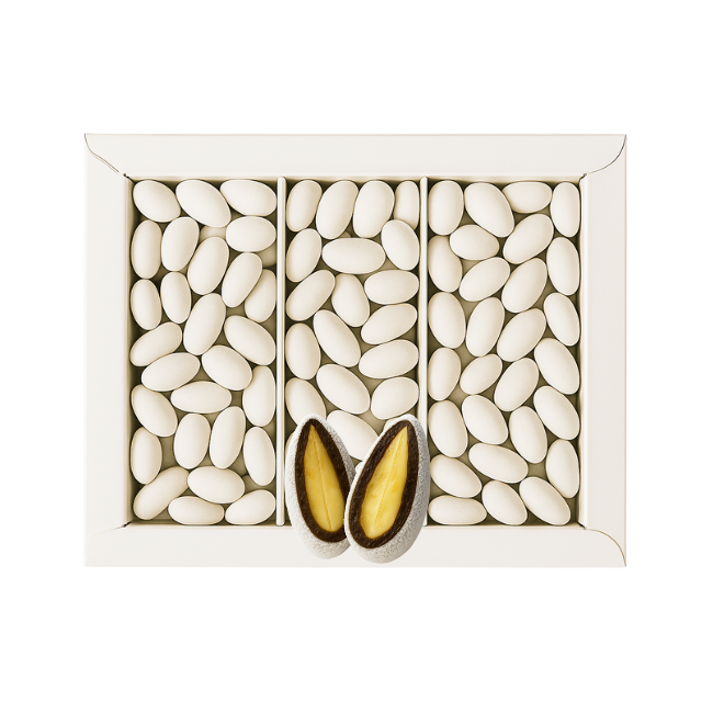 ASTUCCIO DI TORITTO  - Mandorlino di Toritto Confettato al Cioccolato