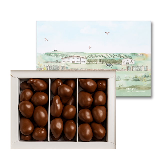 ASTUCCIO FICOSANO DI QUASANO - FICO CON MANDORLA E RICOPERTO AL CIOCCOLATO